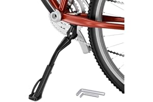 NICEDACK Béquille de vélo 26-29 Pouces, Support Central pour vélos, Béquilles de vélo Réglables, Béquille en Alliage D'aluminium pour VTT, vélo électrique, vélo de Course, vélo de Trekking