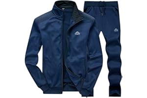 LBL LEADING THE BETTER LIFE LBL Men's Casual Tracksuit Set 2 Piece Athletic Sweat Suits Long Sleeve Full-Zip Running Joggers Set