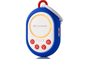 WORWODER 2025 Mom's Choice Awards | White Noise Sound Machine Baby with Night Light, 20 Soothing Sounds, 22 Hours Battery Life, Travel, Registry Gift, Shower, Clips on Baby Stroller
