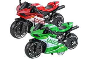 FCXVXCL Jouet de Moto en Alliage, Moto Modèle Jouet, Jouets de Moto pour Enfants, Modèle de Moto de Simulation, Jouets Intellectuels pour Enfants (2PCS)