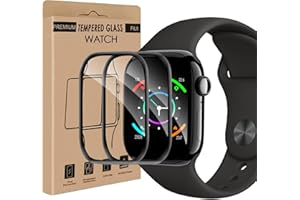 Carantee 2+2 pièces Verre Trempé pour Apple Watch Series 10/11(46mm), Anti-traces, à l'épreuve des bulles, Résistant à L'eau, Dureté 9H vitre protection, Ultra HD Apple Watch 10 46mm protection écran