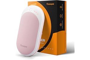 OCOOPA Chauffe-Mains Rechargeables, 1 Paquet de Chauffe Mains électriques Portables 5200 mAh, thérapie Thermique idéale pour l'extérieur, la Chasse, Le Golf, Le Camping, Les Cadeaux Chauds