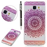 Galaxy A5 2016 Hülle,SainCat Galaxy A5 2016 Silikon Hülle Transparent Handyhülle Karikatur Muster Gel Schutzhülle [Kratzfeste, Scratch-Resistant] Ultra Slim Dünn Weichem Handytasche Weich Flexibel Silikonhülle TPU Durchsichtig Crystal Clear Schutz Handy Hülle Backcover Case Tasche Etui Bumper für Samsung Galaxy A5 2016 SM-A510F (Gradient lila Blumenschale)