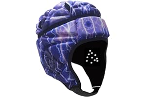 FAXIANTHER Rugby Headguard Flag Football Helmet Full Coverage Scrum Cap Soft Protective Shell Foam Padding Soccer Headgear Adjustable Breathable Head Protector Padded Anti-Collision Cap for Youth Adults