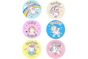 Pack of 120 Unicorn Stickers for Children Kids - Reward Stickers (30 mm) Self Adhesive Waterproof Packwith®