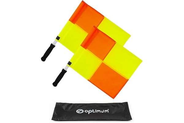 Optimum Jeu Porte-Drapeaux Sport Linesman Unisex-Adult, Orange/Jaune, Taille Unique