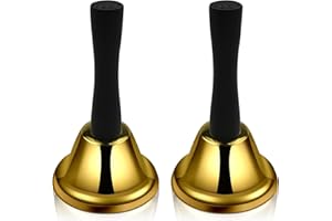 Gsrhzd Campanilla, 2 Piezas Campanita, Metal Campanas de Navidad, Timbre de Recepción, Campanillas para La Escuela, Recepción Cena Servicio De Hotel Decora Hogar