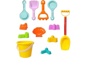 Falafoty Juguetes de Arena para Playa Niños, Juego Playa Juguetes de Arena con Cubos, Palas, Rastrillos, Castillo,Juguetes Aire Libre Arena de Verano Juego Juguetes Playa Regalo para Niñas Niños