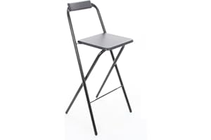 ATMOSPHERA CREATEUR D'INTERIEUR Louna, Sedia pieghevole da bar, colore: nero