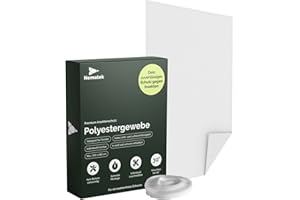 Nematek Polyester Fliegennetz Fenster - Fliegengitter Fenster ohne Bohren - Fliegengitter zum Kleben - individuell zuschneidbar - Fliegengitter (Weiß, 130x150 cm)