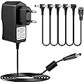 9V Alimentation pour Pédale de Guitare 1,5A 1A 0,5A SPA-10 Adaptateur d'alimentation avec Câble Daisy Chain 5 Voies Secteur 9V DC Centre Négatif pour Pédale d'effet Guitare Boss