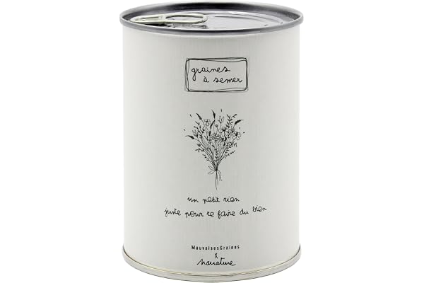 Mauvaises Graines© x Narrature - Kit de Graines de Fleurs à Semer - Idée Cadeau Original Femme Homme Amis Famille Anniversaire Collegue Fêtes - Ultra Simple à Utiliser - 100% Fabriqué en France