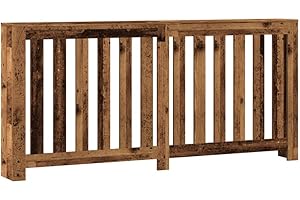 vidaXL Heizkörperverkleidung, Heizungsverkleidung Modernes Latten-Design, Heizkörperabdeckung für Wohnzimmer, Heizungsabdeckung, Altholz-Optik Holzwerkstoff