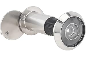 HOJLKLD Wizjer do drzwi, wizjer do drzwi 200 stopni, wizjer z wytrzymałym obrotowym osłoną prywatności do drzwi o grubości od 1,57 cala do 7 cm (szczotkowany nikiel)