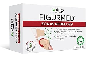Arkopharma Figurmed Zonas Rebeldes 60 Cápsulas, Ayuda a Reducir la Celulitis de Forma Natural y la Grasa Localizada en Piernas y Glúteos + Asesoramiento Nutricional, Complemento Alimenticio