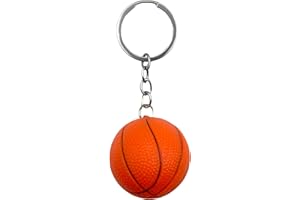 AUTOZOCO Llavero Baloncesto, Key Chain basket, pelota Basket, llavero pelota Baloncesto, llavero pelota, Material Plástico, Diámetro de la pelota 4 cm