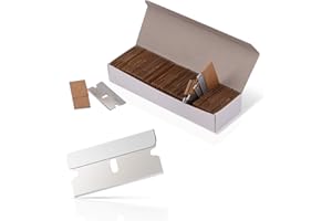 Ehdis 100 Pezzi Lame di Raschietto, Lame di Acciaio al Carbonio, per rimuovere la Colla, Colore, Decalcomanie, Piano Cottura e Forno, Paint, 1.5 inch