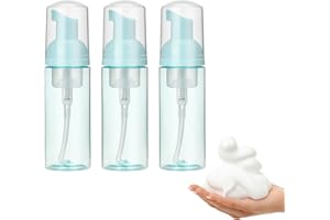 ZEYIYER 3 Stück Schaumspender Reisegröße klar Leere 50 ml Grün Schaumflasche Schaumseifenspender Schaum Pumpe Flasche, Nachfüllbarer Tragbare Spenderflasche Schaum Seifenspender Schaumspender