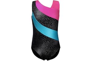 XiaoMoSha Body Ginnastica Artistica Bambina Manica Lunga/Senza Maniche Body Danza Bambina Body Ginnastica Ritmica per Bambine e Ragazze 2-14 Anni