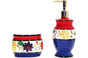 Tutti Frutti Viva Hand Painted, Scouring Brillo Pad Holder with Soap Dispenser, 89588/89 by ACK