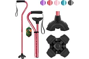 BeneCane Walking Cane Adjustable Cane with Offset Soft Cushioned Handle for Men & Women Lightweight Comfortable Stability Base Mobility Aid for Men Women and Seniors