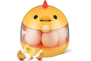 Abaodam Egg Incubator Automatic Egg Turning and Humidity Control Incubators for Hatching Chicken Ducks Goose Pigeon Quail Parrot Incubator for Science Classroom Home Yellow