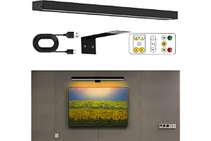 SWTHM Trådlöst bildljus, Magnetisk spegelvägglampa med timer, Fjärrkontroll, Väggkonstdisplayljus, Steglöst dimbart målningsl