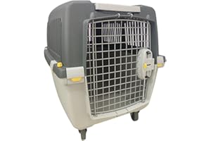 CHALESCO Kerbl Chien Box de Transport Gulliver 4, 72 x 51.6 x 51 cm, Gris Clair/Gris Foncé