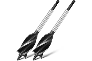 WOBLLMX 2-tlg Holzbohrer 23mm x 165mm Sechskantschaft Schneckenbohrer für Weichholz und Hartholz Kunststoff Trockenbau und Verbundwerkstoffe