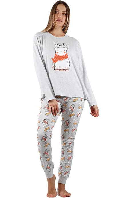 ADMAS Pigiama a maniche lunghe Lou Winter per bambina, Marino, XX-Large