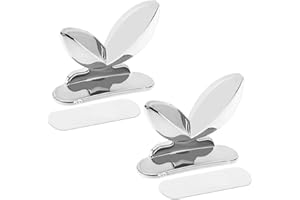 VGOL 2pcs Lève-siège de Toilette avec Adhésifs Acryliques Poignée de Couvercle de Toilette ABS Outil de Levage Couvercle de Toilette Accessoires pour Maison Hôtels Toilettes, Argent