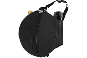 DEHUA Portable Sports Ball Holder Bag - Waterproof Basketball & Volleyball Storage Bag with Adjustable Shoulder Strap (Black)