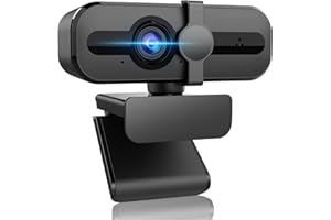 Dancial USB Webcam, 1080P Streaming Webcam with Microphone for PC, Plug and Play Web Camera with 110° View for Laptop, MAC, Plug, PC Cameramfor Video Calling, Conference, Youtube, Skype, Studying