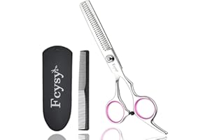 Fcysy Hair Thinning Scissors with Comb - Layering Scissors Kit, Texturising Blending Shears for Men & Women