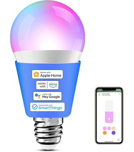 2 Ampoules Connectées WiFi E27 12W – RGB + Blanc (2700K-6500K) – Compatible Alexa, Google Home