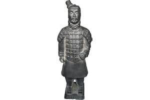 Romancemit Terracotta Warriors, forntida Kina Qin-dynastin terrakotta krigare skulptur hem display bord display gåva multipresentation 22,4 cm lång, soldat