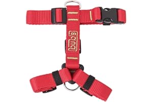 BUB'S Bub’s® Arnés Perro Pequeño Antitirones - Forma de H - Dog Harness, Pechera para Perro (Pequeño, Rojo)