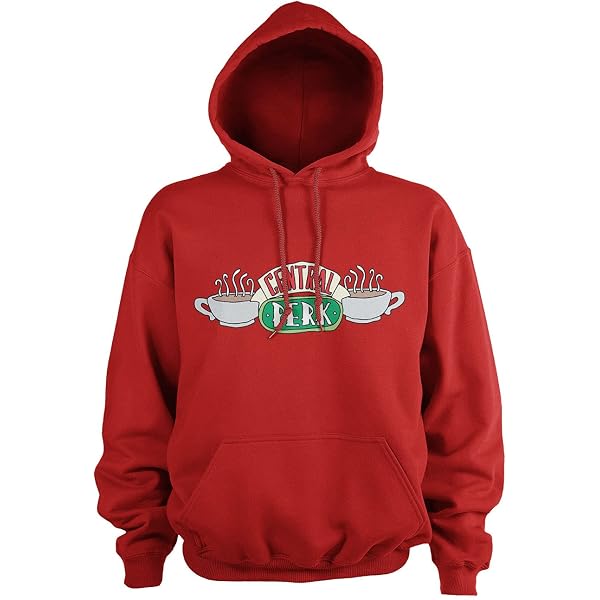 Friends TV Show Men's Central Perk Hoodie – Black, Medium, 50% Cotton 50% Polyester Blend, Officially Licensed - View #2
