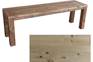 TOTAL WOOD 2012 Gartenbank Sitzbank Holzbank parkbank terrassenmobel für Innen und Außen geeignet Nach Maß verfügbar (Classic imp) (NEUTRAL, 150X38.5X50)