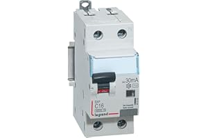 411002 Disjoncteur Différentiel 16a - 30ma - Type Ac - 1p+n - 2 Modules - Neutre à Droite - Auxiliarisable - Legrand