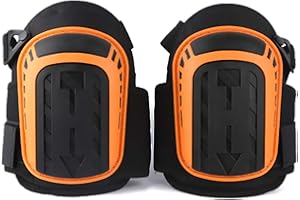 SUGFAY Genouillere Travaux,Genouillères Professionnelles,Heavy Duty Genouillères Rembourrage en Mousse avec Coussin en Gel Confortables et Sangles Réglables pour le travail,Sol,Construction, Gardinage