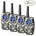 Produktbild Bobela M880 Walkie Talkies für Kinder Funkgerät Set mit Kordel LCD Dispplay / 3Km Lange Reichweite Walky Talky 8 Kanal 0.5w PMR VOX Walki Talki Geschenk für Auto Zelten Wandern (4er Set, Tarnung)