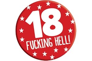 LIMALIMA 18th Birthday Badge 18 Today 76mm Pin Button Novelty Gift Men Women Boys Girls