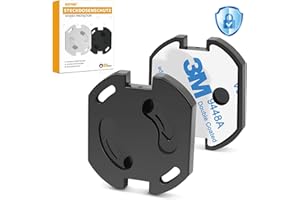 REDTRON Steckdosensicherung mit Drehmechanik, 20stk Steckdosen Kindersicherung, Steckdosensicherungen für Babys und Kinder, Steckdosenschutz-Schwarz