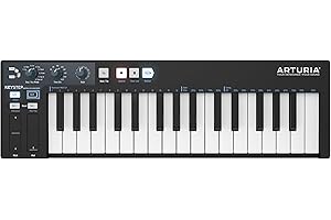 Arturia - Keystep - Portable MIDI Controller, Sequencer and Arpeggiator - 32 Slimkeys, 8-Memory Polyphonic Step Sequencer, 8-Mode Arpeggiator, CV-Compatible - Black