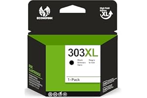 Economink 303 kartridże do drukarki, czarne, 303 XL czarne kompatybilne z HP 303 kartridże do drukarek, do Envy Photo 7134 7830 6232 6230 7130 6220 6234 7100 7155 7800 7834 7855 7864 (1 opakowanie)