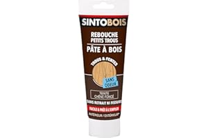 SINTO Pâte à Bois Pour Reboucher Imperfections et Fissures Chêne Foncé - 250g - Sans Odeur - Intérieur et Extérieur, CHENE FONCE