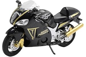 APPCRFM Alloy Motorbike Toy Highly Simulation Motorbike Model Pull-Back Vehicle Toy For Child Intellectual Toy Gift Set Motorcycle Alloy Collection Hobby Gift Racing Model Decoration - Black Gold