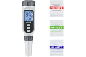 Misuratore PH, Dr.meter PH Metro Campo di Misura 0-14 PH Tester Digitale Misuratore Ph Con Display LCD Misuratore Ph Acqua 0,01 Alta Precisione per Piscine, Acquari