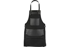 Leathershire Full Grain Leather Canvas Apron Butcher DIY BBQ Cooking Blacksmith Barber woodwork apron